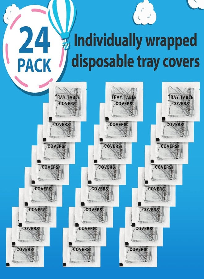 Impresa Disposable Airplane Table Cover - Pack of 24, 18 x 14.5 in - Hygienic Barrier & Tray Table Covers - Creative Mat & Airplane Travel Essentials - Disposable Travel Tray Protectors - Image 5